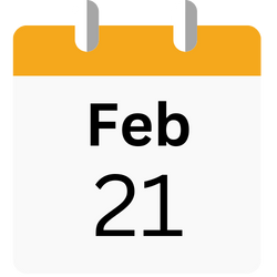 Feb 21 Calendar Icon