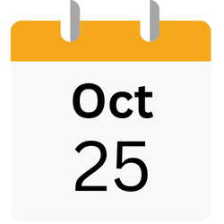 Oct 25 Calendar Icon
