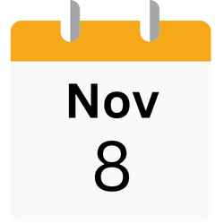 Nov 8 Calendar Icon