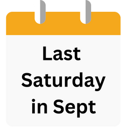 Last Saturday in Sept Calendar Icon
