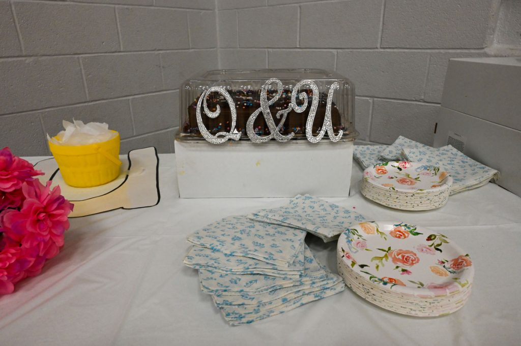 Q and U Wedding Cake