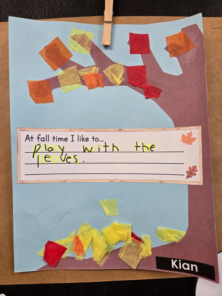 Student writing